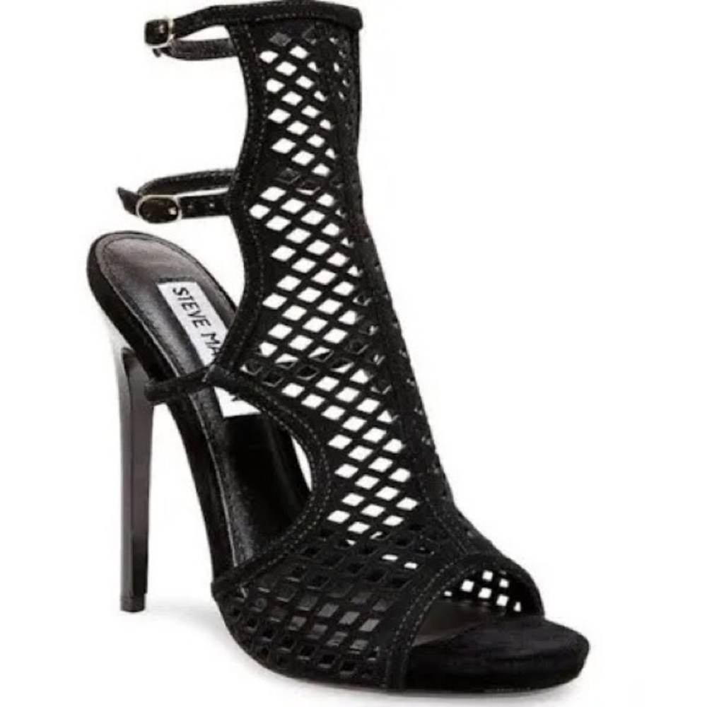 Steve Madden Black Maylin Suede Heel